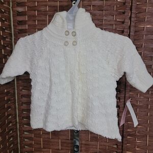 Little Lass Metallic Hooded Baby Sweater